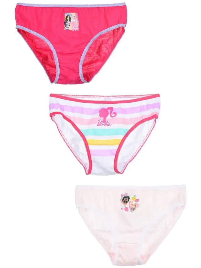Barbie kinderondergoed, slipje 3 stuks/verpakking 4/5 jaar Multi-color