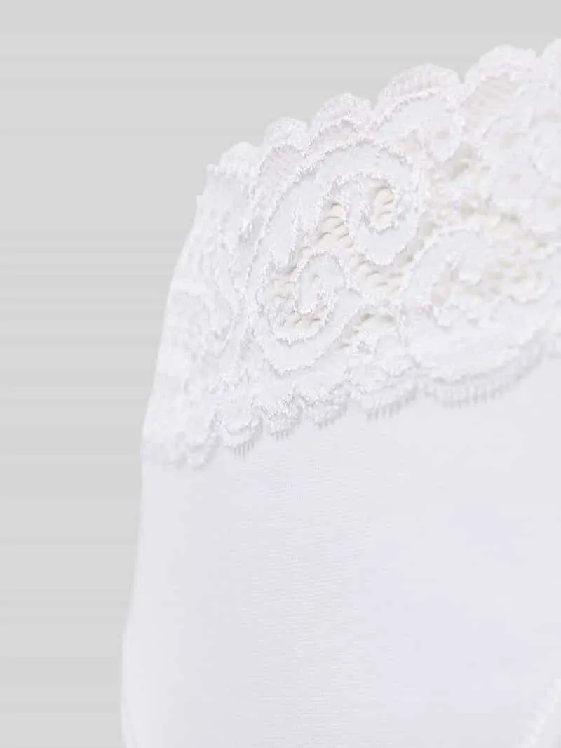Hanro Slip met kant model 'MOMENTS' wit, foto 3