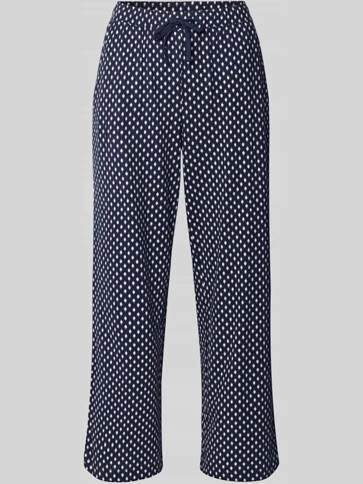 s.Oliver comfort fit pyjama van katoen- en viscosemix model 'Perfect Nights PJ Hose' Blauw