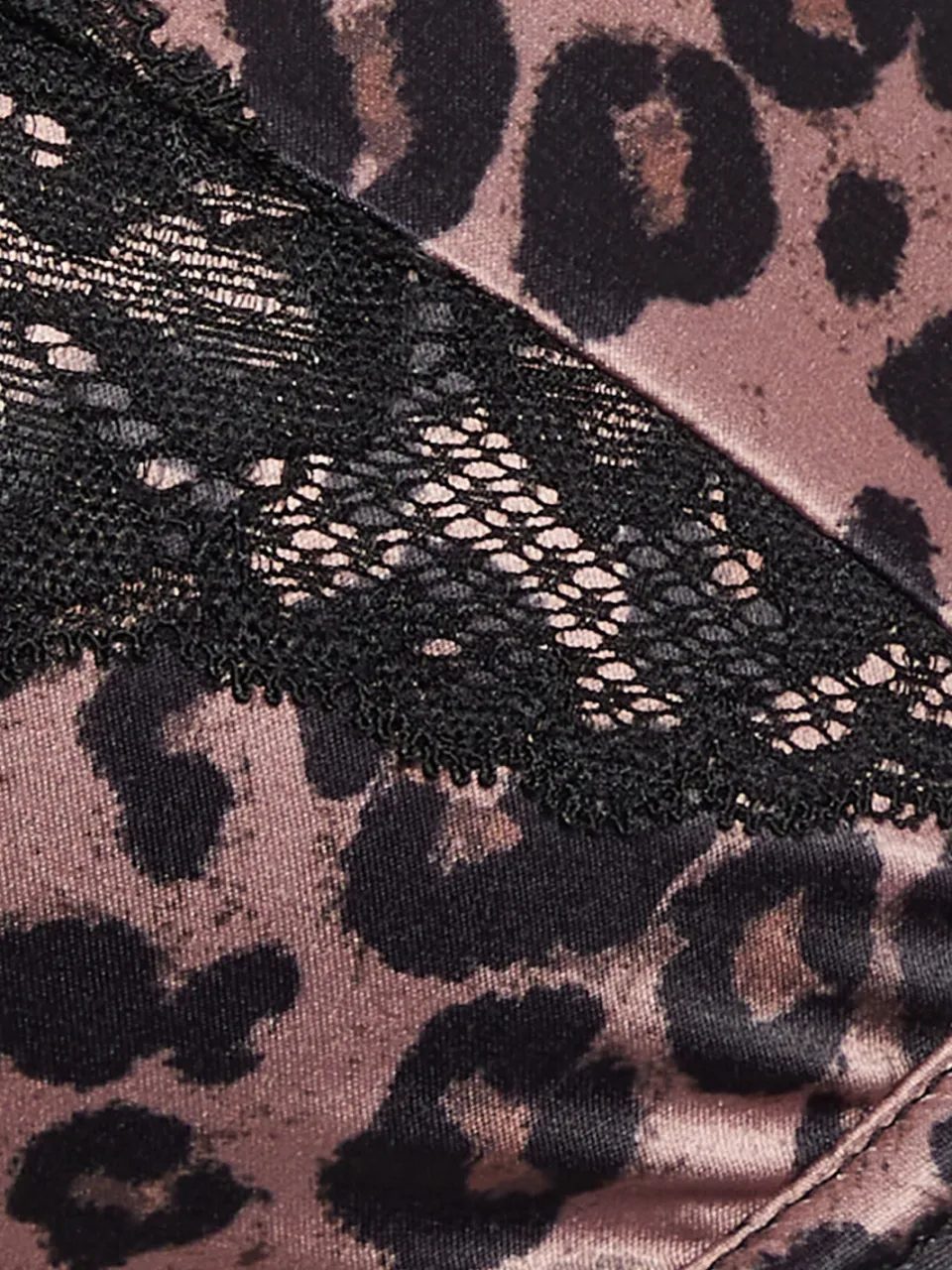 Yours Satijnen Tshirt Bh Met Luipaardprint En Kant Detail In Roze, foto 5
