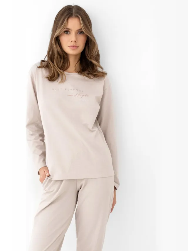 S& Sensis Sensis Katoenen Pyjama Mikaela Dames 36 / Beige