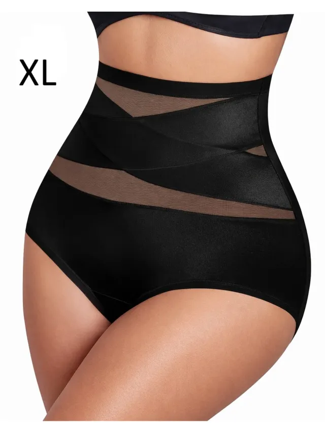 Cheaperito Corrigerend Ademend Ondergoed Met Hoge Taille Voor Dames | Heupliftende Bodyshaper Slipje I Tailletrimmers I Correctie Buik Ondergoed | Maat XL I Zwart