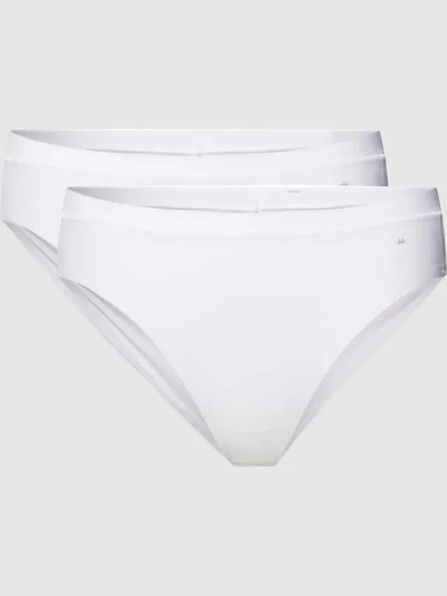 Triumph Slip met logoprint in een set van 2 stuks Wit