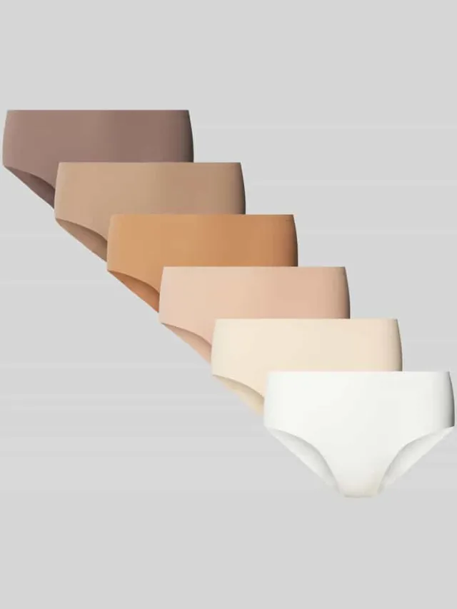MAGIC Bodyfashion Heupslip in effen design in een set van 6 stuks Beige
