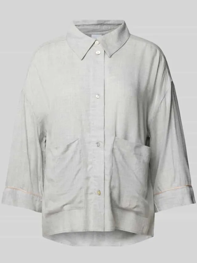 CCDK Copenhagen Pyjamabovendeel met steekzakken, model 'Sonja' Middengrijs