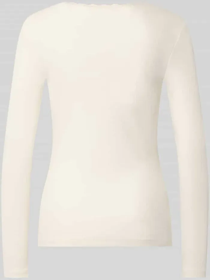 Christian Berg Woman Pyjamabovendeel van katoenmix offwhite, foto 2