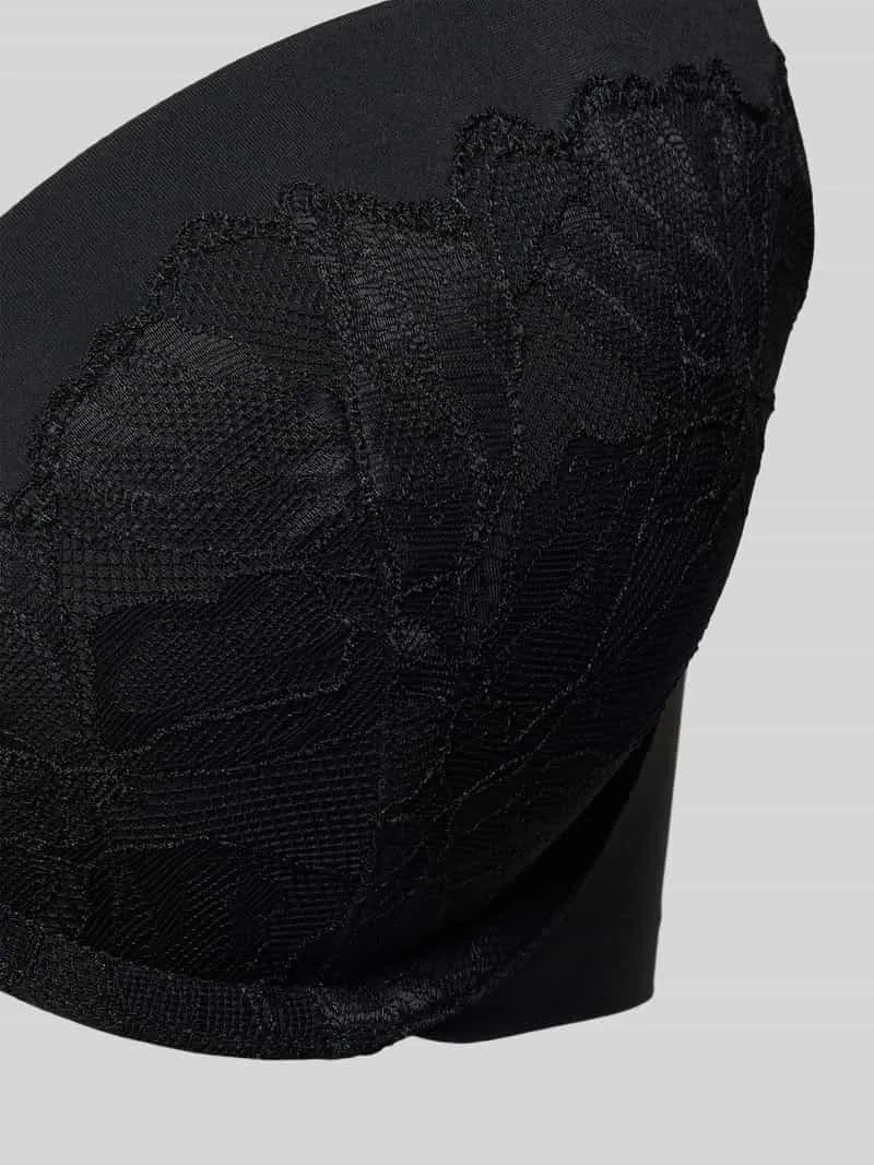 Calvin Klein Regular fit beha met kant, model 'Plunge' zwart, foto 3