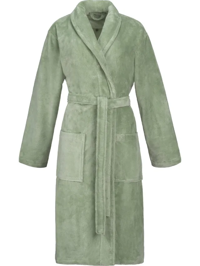 Vossen dames badjas Pippa soft green Groen