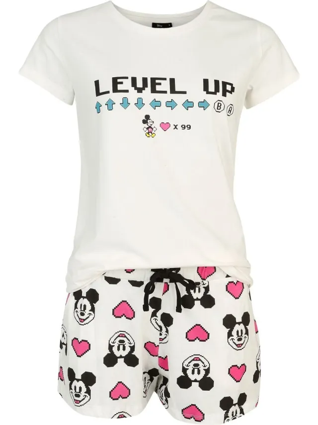 Mickey Mouse Mickey & Minnie Mouse Cheat Code Pyjama meerkleurig Katoen multicolor