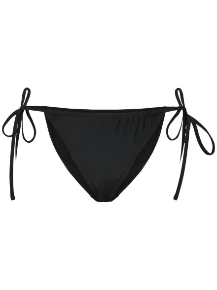 Pieces Bikinibroekje van elastische materiaalmix model 'BAOMI' Zwart