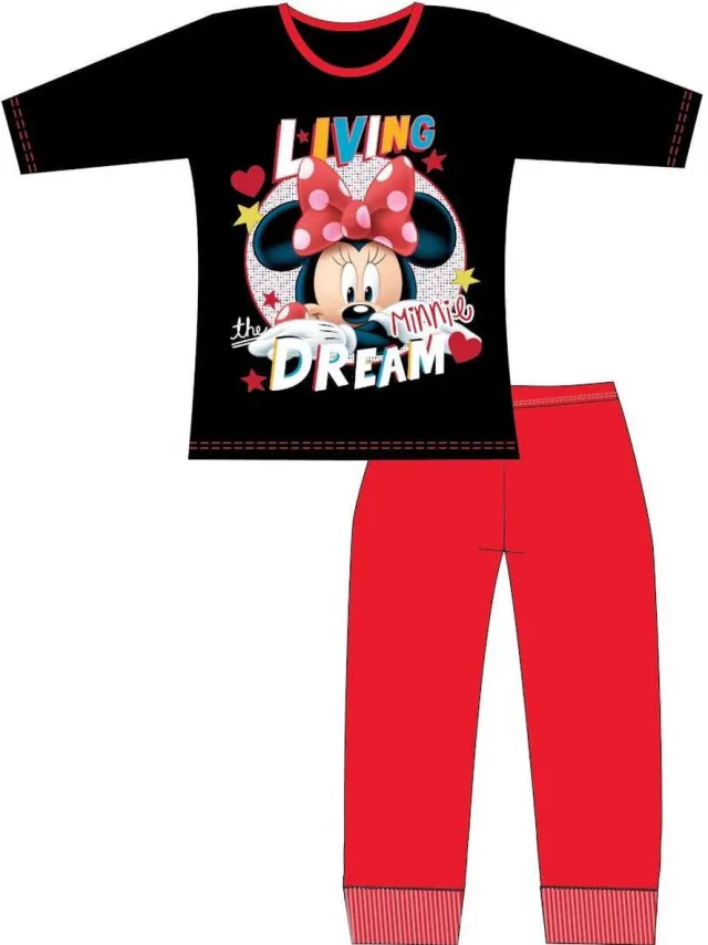 Minnie Mouse pyjama - Disney Meisjespyjama - zwart / rood multi colour