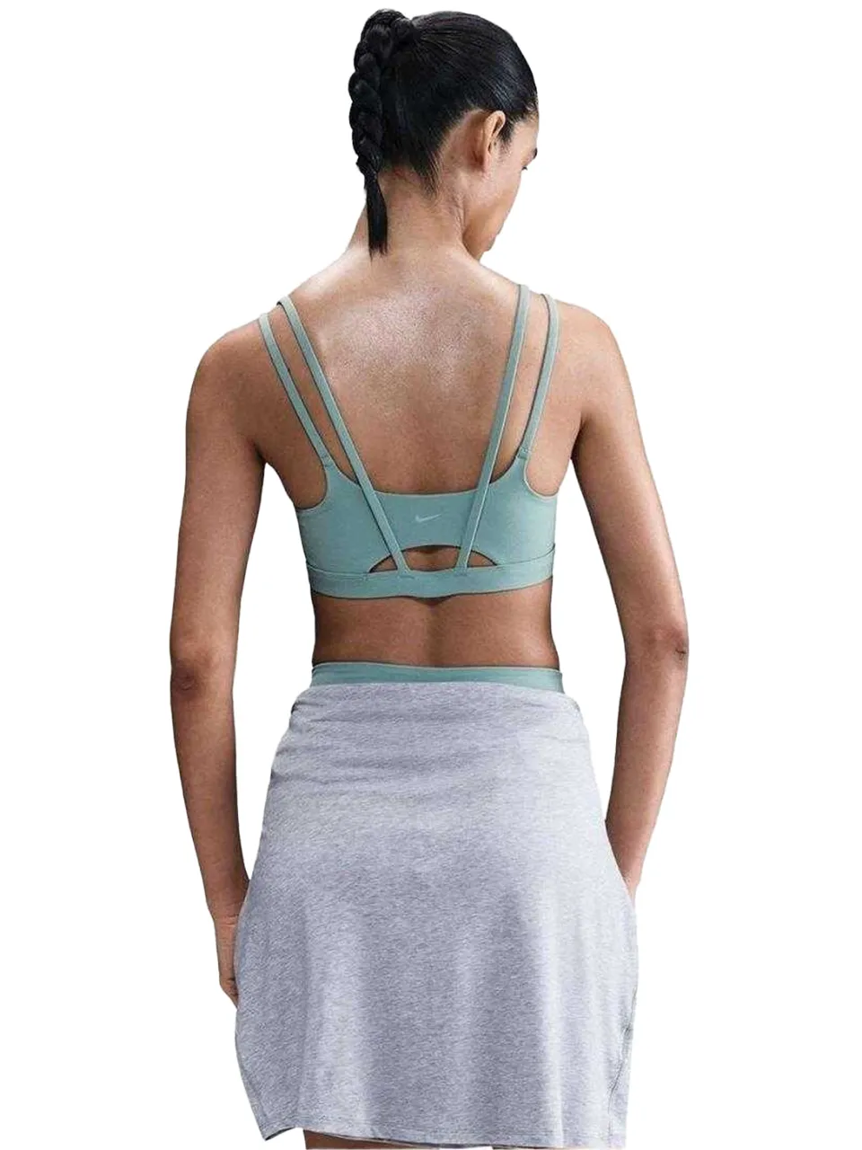 Nike Sportbeha met spaghettibandjes voor dames van Alate (Kanon) donkergroen, foto 2