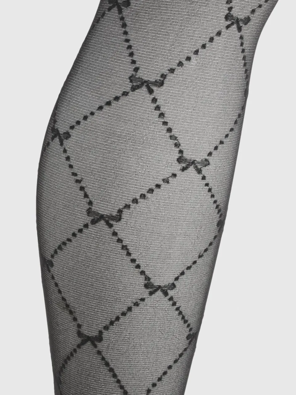 boohoo Dames Doorschijnende panty's met strikdetail zwart, foto 3