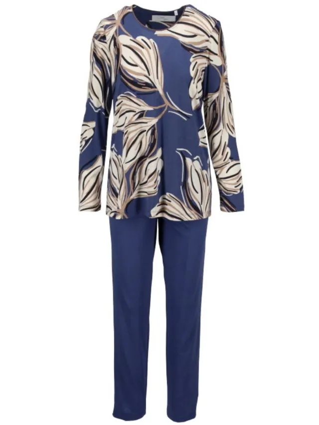 Ringella Katoenen dames pyjama diepblauw Ringella - Blauw - Maat - 44