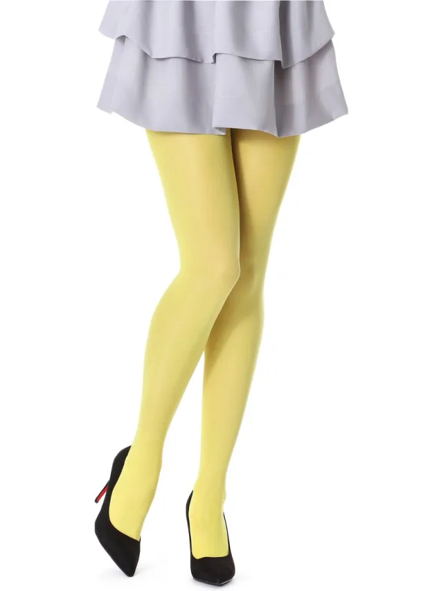 Bellivalini BLV-FI-1002 Dames Panty - 60 DEN - Polyamide - Microvezel - Geel –