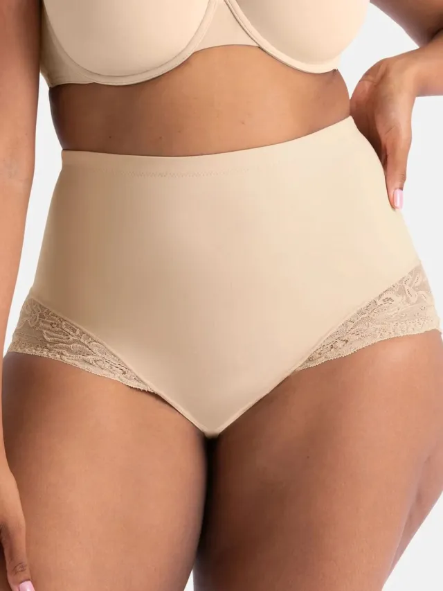 Dorina Corrigerende slip - Brigitte - Medium Control - L - beige