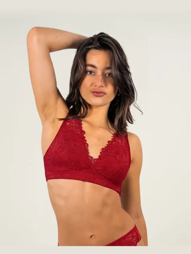 moodies period undies Moodies menstruatie ondergoed - Bralette lace rood