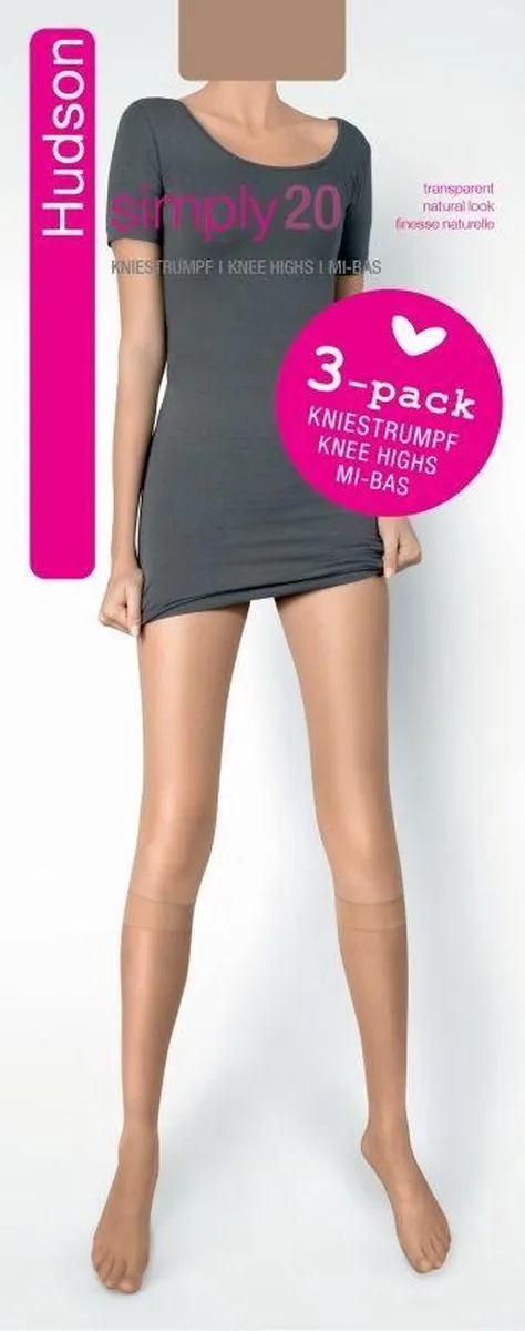 Hudson pantykousen Simply 20 kleur: zwart maat: 35-38