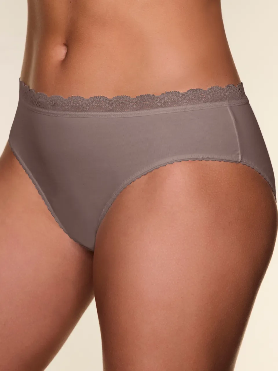 slip taupe en beige taupe/beige