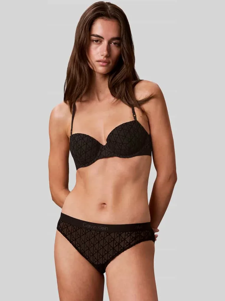 Calvin Klein Slip met semi-transparant met mesh zwart, foto 3