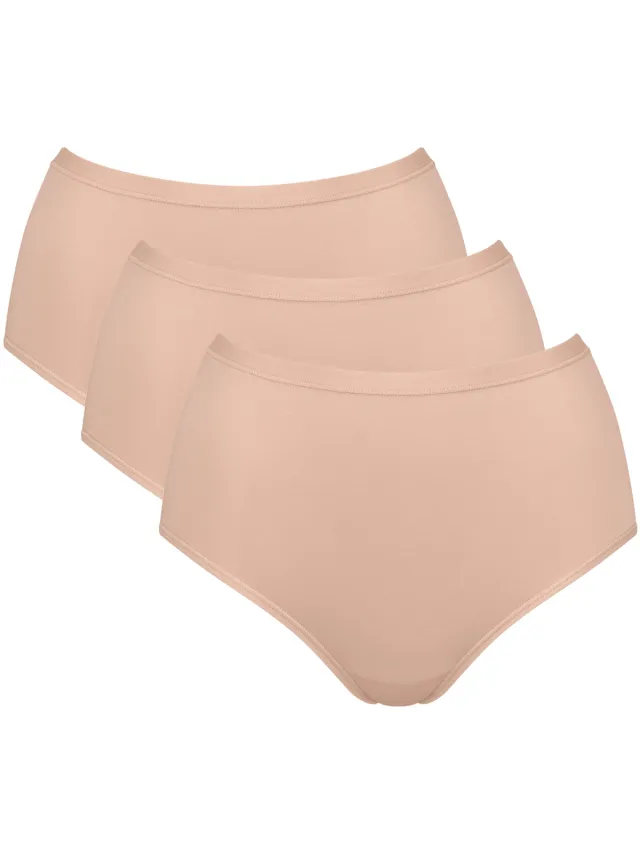 Sloggi Slips Sloggi Set van 3 Go Daily-slipjes met hoge taille Cotton Beige