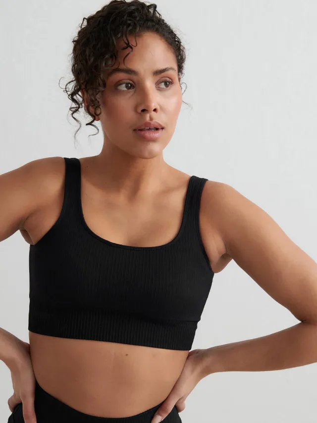 Aim'n sport-bh rib medium support Seamless zwart