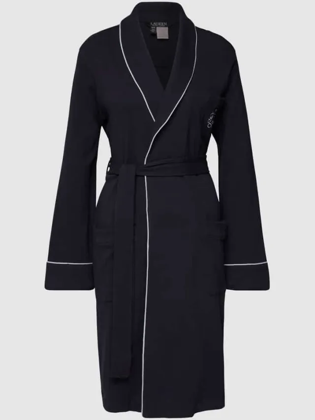 Lauren Ralph Lauren Badjas van katoen marineblauw, foto 2