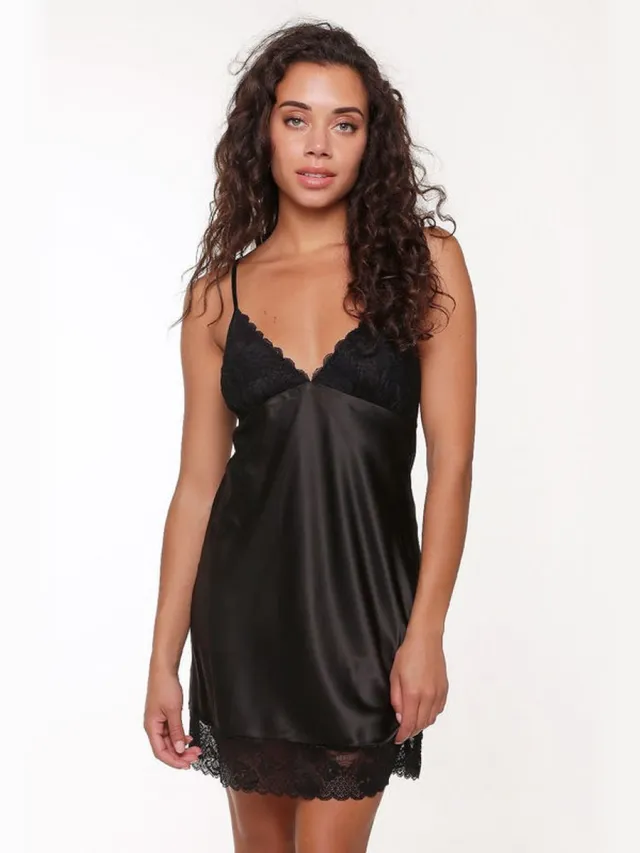 LingaDore Dull Satin Dress Zwart