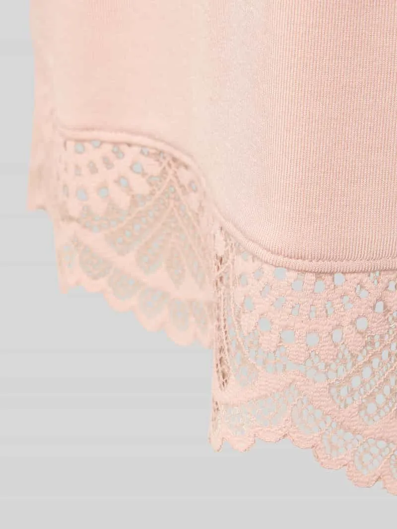 SKINY Regular fit shirt met lange mouwen en kant rosé, foto 3