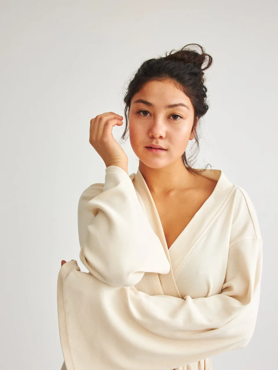 Baìge the Label dames vegan Wikkeljurk Bali Ongeverfd, foto 2