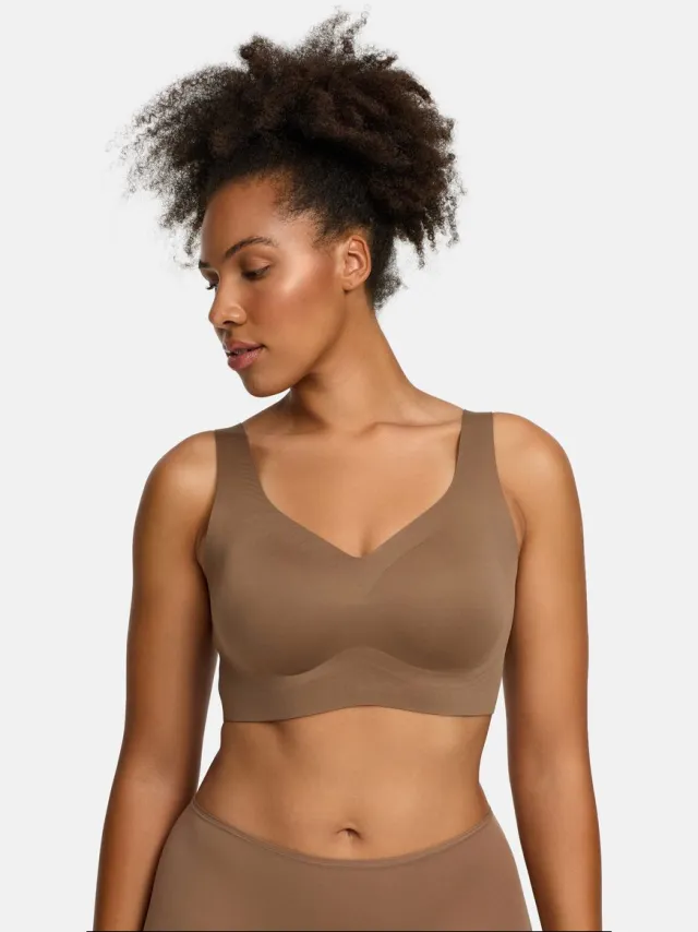 cfab Comfort Minimizer Rugondersteunende BH - Caramel - L - BH Zonder Beugel Voorgevormd - Ondergoed - Naadlos