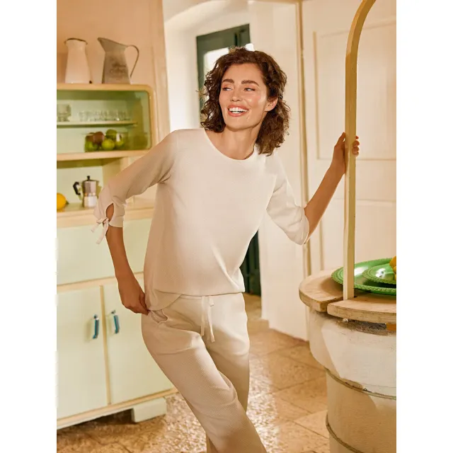 Lisca Freely Cheek pyjama broek en top wit
