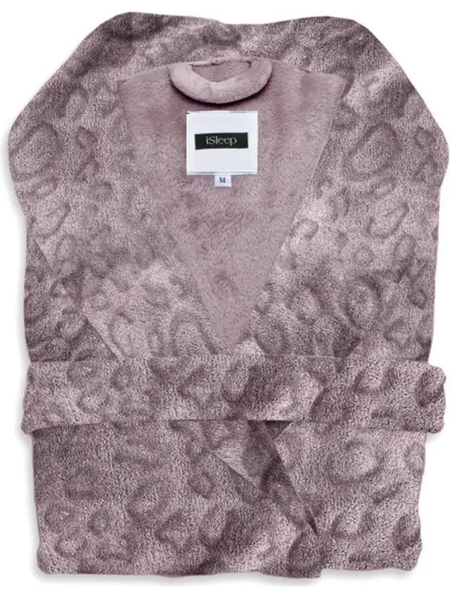 iSleep Leopardo Badjas Lang - Pale Pink