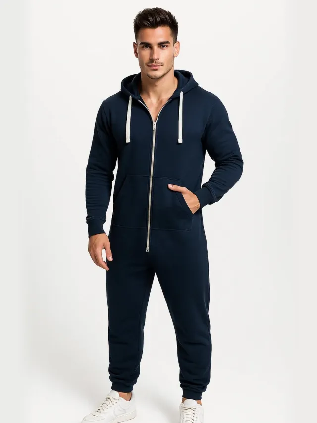 JC Blue Navy Onesie - Huispak - Onesie mannen - Onesie Vrouwen
