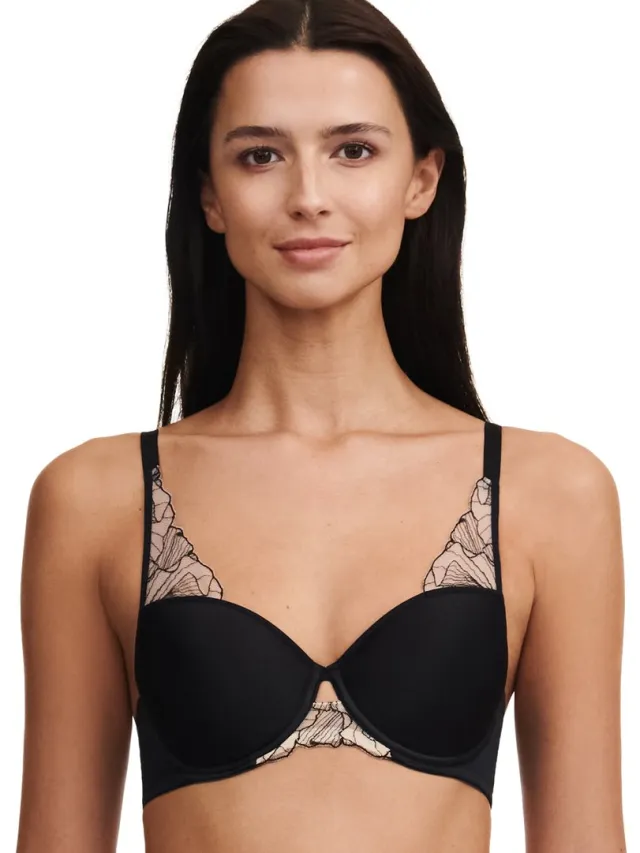 Chantelle Pulp Tattoo Love - Dames - Voorgevormde bh - Zwart/Golden Beige