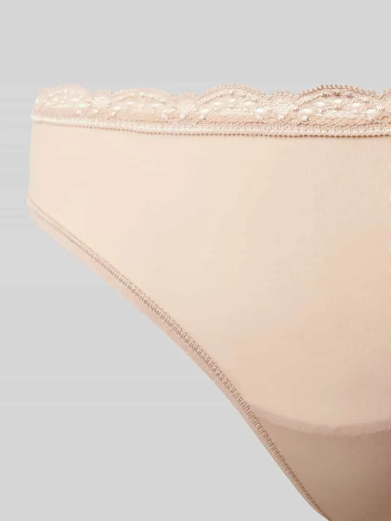 Calvin Klein String met kantgarnering beige, foto 3