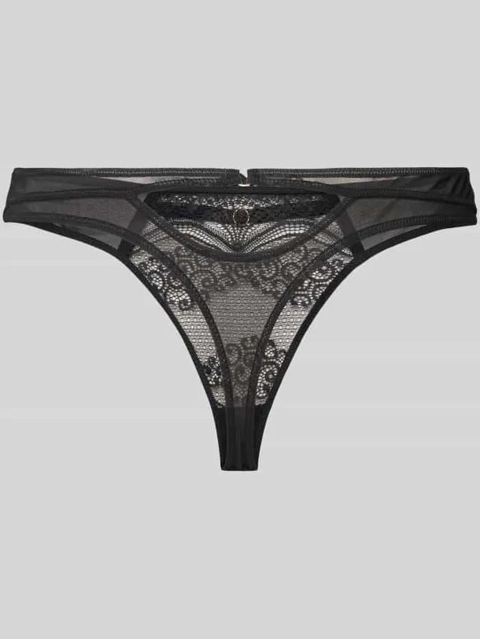 Lascana String met applicatie, model 'Elenora' zwart, foto 2