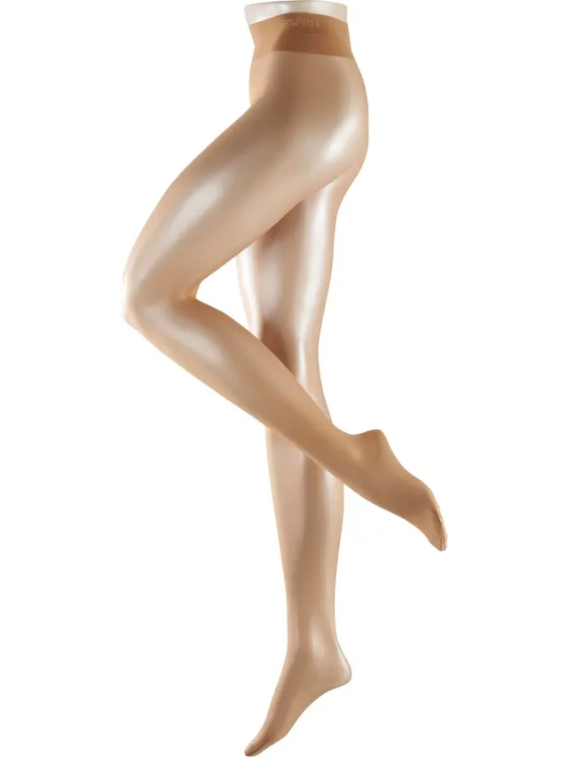 Esprit 20 DEN transparant mat materiaal transparent 20 DEN panty dames Beige-38