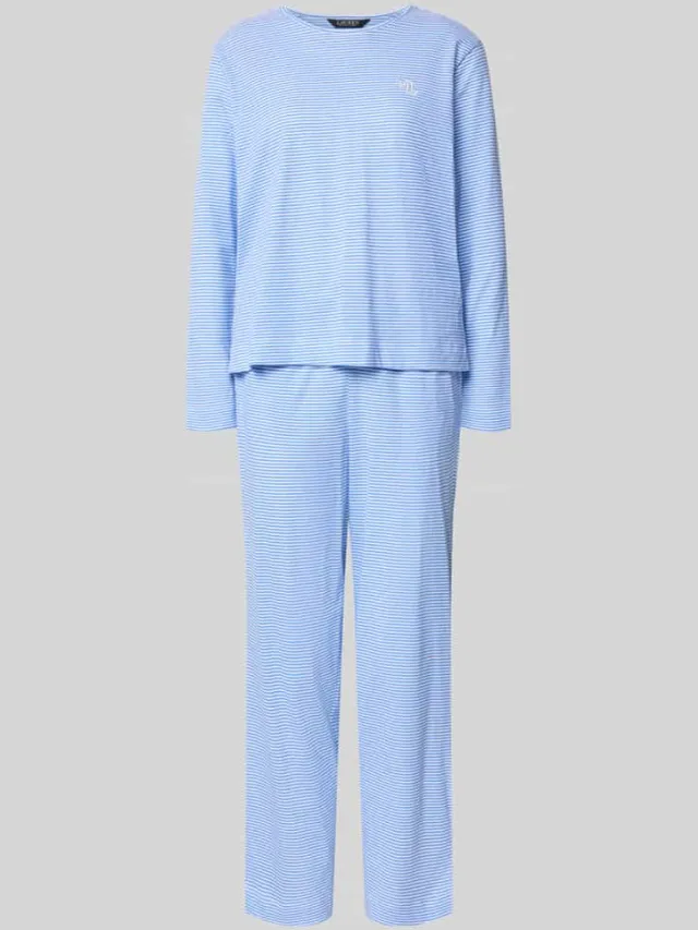 Lauren Ralph Lauren Pyjama van puur katoen Lichtblauw