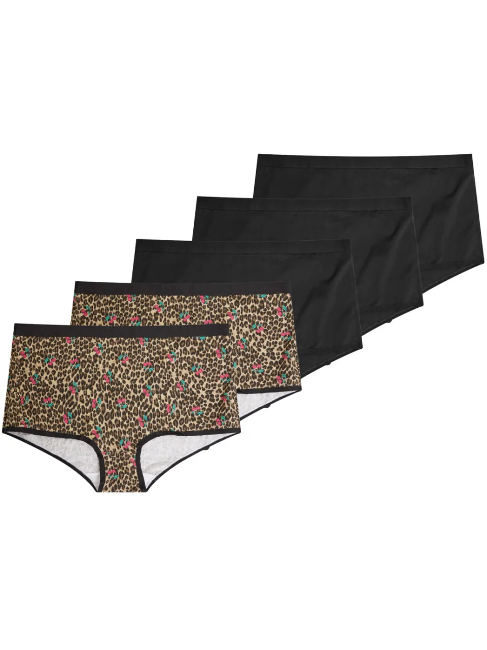 Yours Yourset 5Pack Naturelbruine Shorts Met Dierenprint En Hoge Taillesize 54-56, foto 5