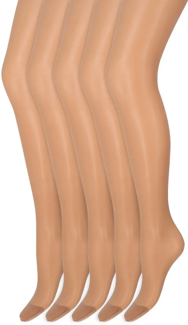 Marianne Zijdeglans Panty | Transparant Van Teen Tot Taille | 15 Denier | Merk: Marianne | Maat: S T/M Xxxl | Kleur: Wineblush | 5 Paar Beige
