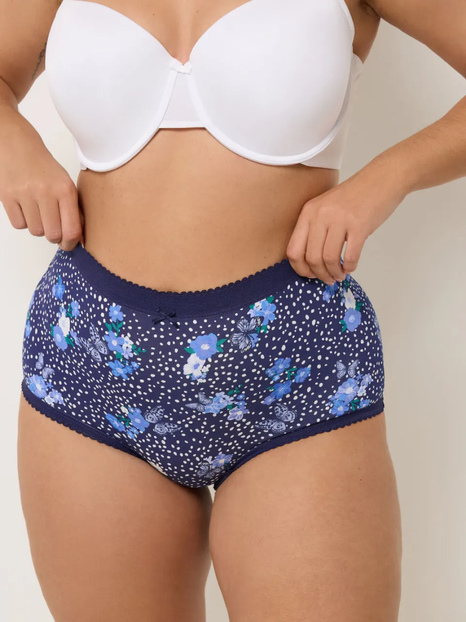Yours 5Pack Blauwe Maxislips Met Bloemen En Vlinderprint-64, foto 3