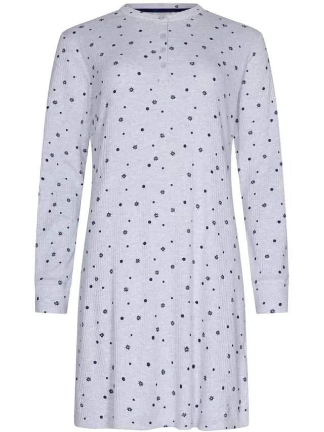 Rebelle Nachthemd - Silver Frost - Katoen/Polyester - Rib - Grijs