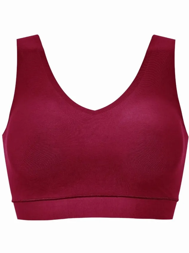 Chantelle Bralette top met vulling - Soft Stretch - Padded top - Bralette / BH Top naadloos dames - Rood - zwart - beige