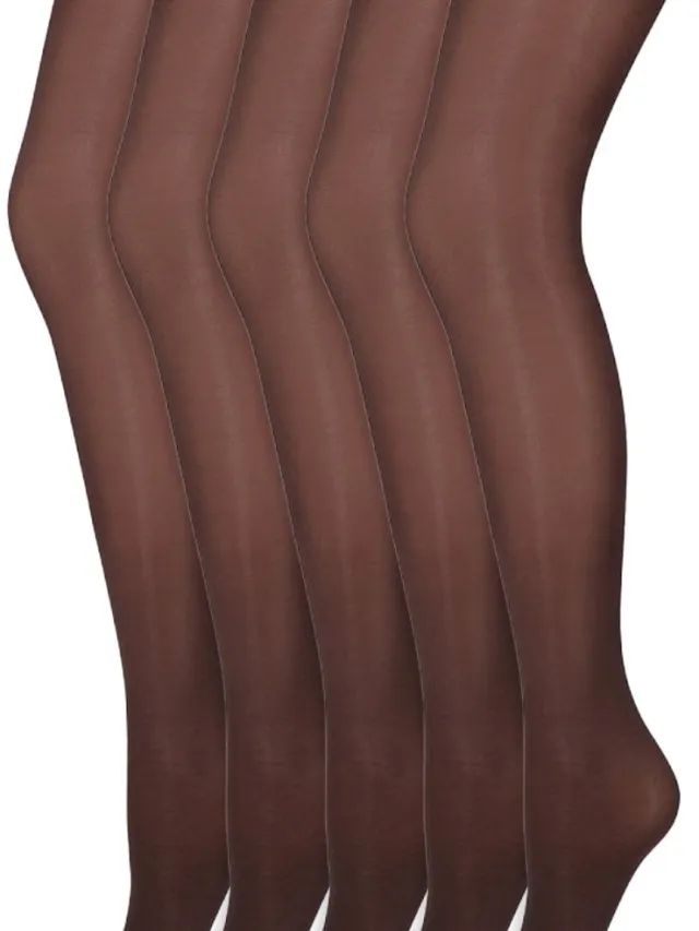 Marianne Glans panty | 35 Denier | Merk: Marianne | Maat: S t/m XXL | Kleur: Chocolate | 5 Paar Bruin