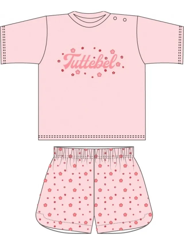 Fun2Wear Tuttebel Shortama Baby | Lichtroze - Katoen