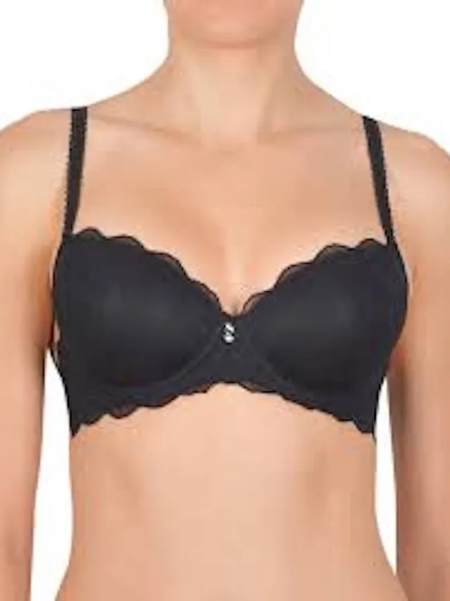Naturana padded lace beugel BH maat 80C zwart