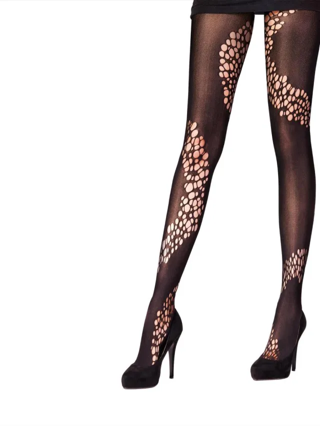 Pretty Polly Panty - Fashion - Spiral Pattern - One Size - 36/42 - Zwart - AUY1
