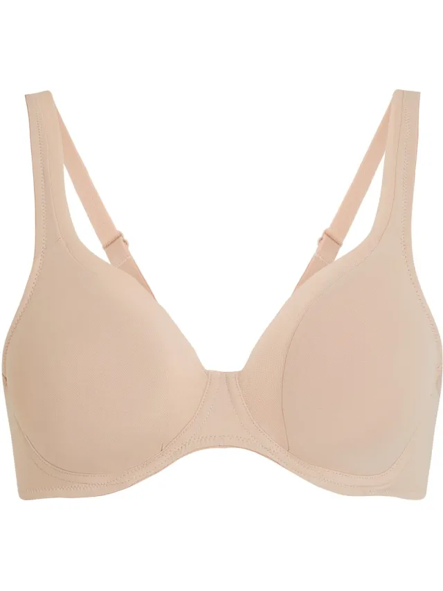 Hunkemöller Dames Lingerie Niet-voorgevormde beugel bh Mesh - Beige