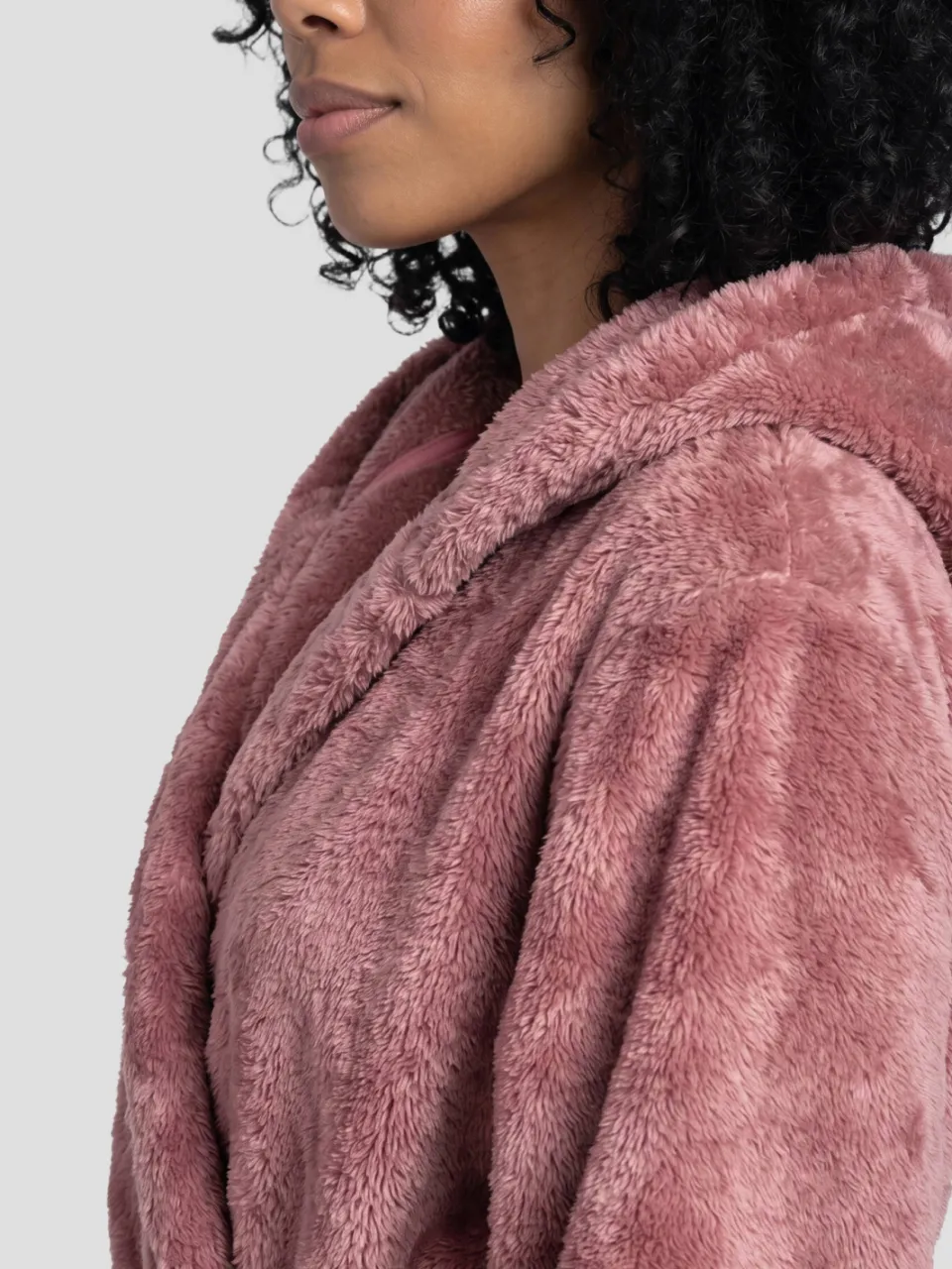 Dreamcovers fleece badjas - oudroze, foto 3